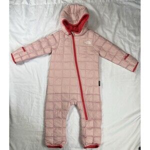 North Face ThermoBall Eco Bunting One Pc‎ Hooded Puffer Snow Suit Infant 12-18M